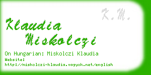 klaudia miskolczi business card